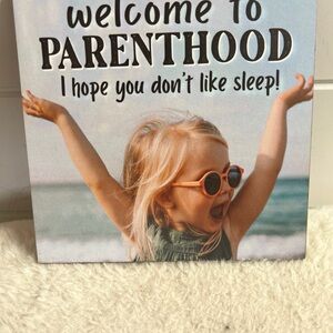 Welcome to Parenthood Wall Art - Black and White